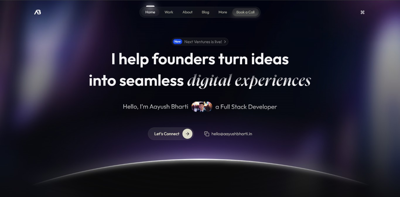 Create portfolio website - home page